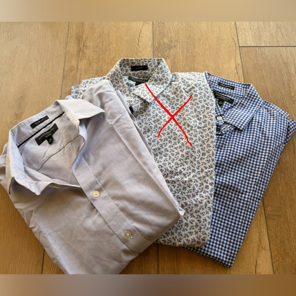 3pk Banana Republic Slim Fit - Men’s M- Like New